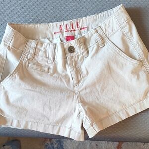 Elle Cream High Waist Shorts